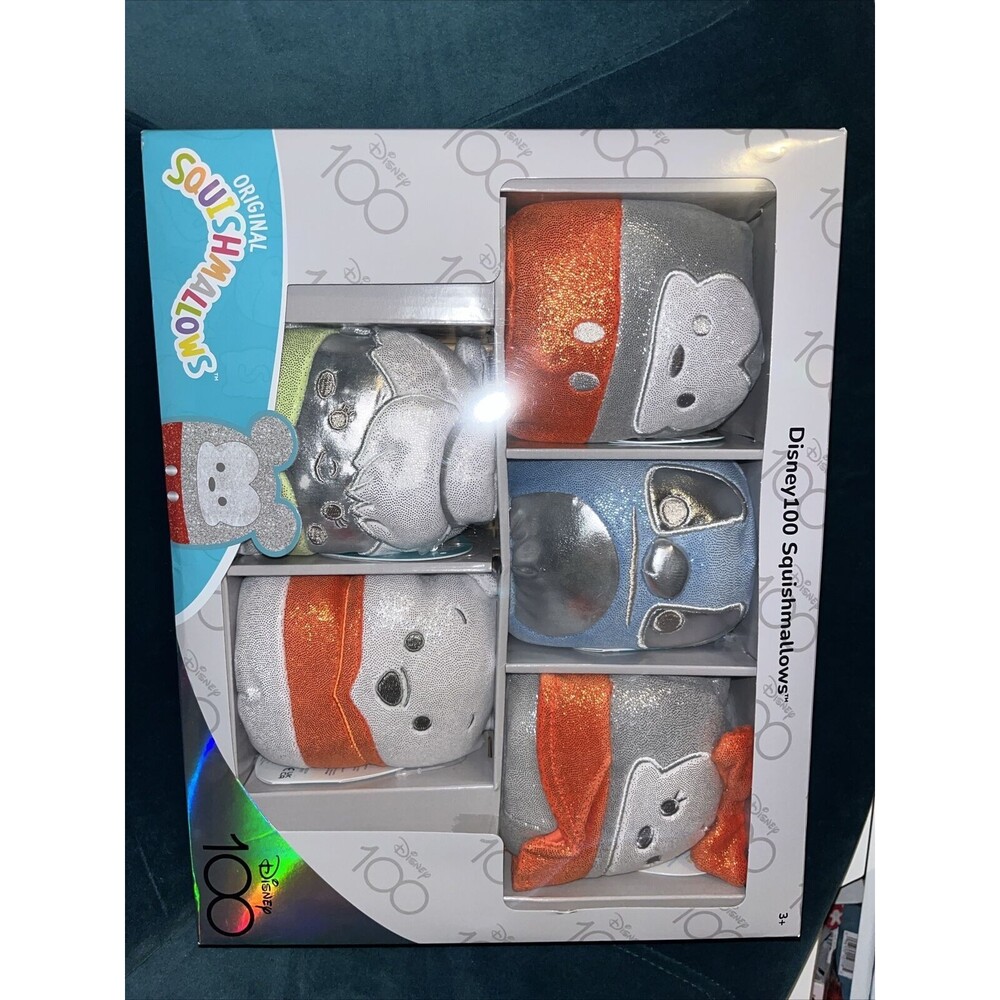 LIMITED EDITION 5” Squishmallows 5 Pk Disney 100 Anniversary New & Never Opened